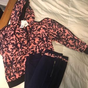 ADIDAS FLORAL TRACKSUIT SIZE LARGE